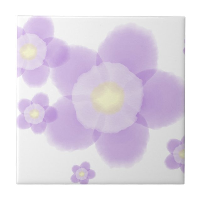 Azulejo De Cerámica Flor acuática (Frente)