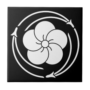 Azulejo De Cerámica Flor de ciruela torcida en anillo de agujas de pin