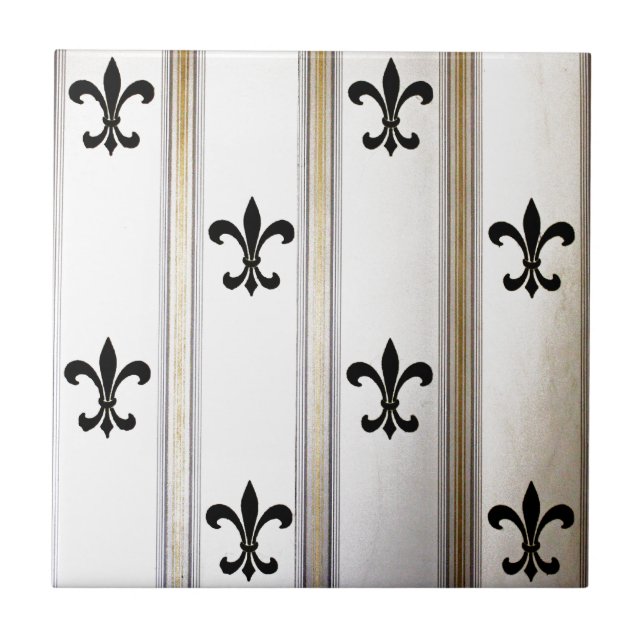 Azulejo De Cerámica Flor de lis (Frente)