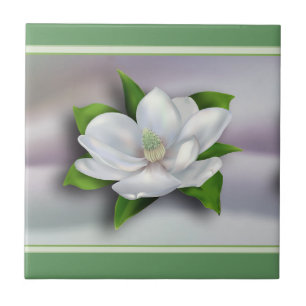 Azulejo De Cerámica Flor de Magnolia