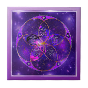 Azulejo De Cerámica Flor de Venus del Amor universo fineART