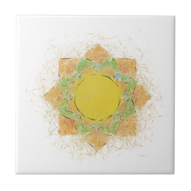 Azulejo De Cerámica Flor etérea Lotus (Frente)