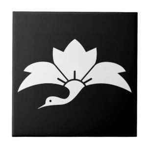 Azulejo De Cerámica flor rómbica en forma de grulla de hoja puntiaguda