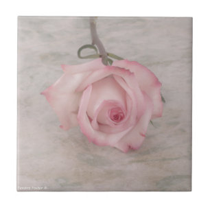 Azulejo De Cerámica Flor rosa suave
