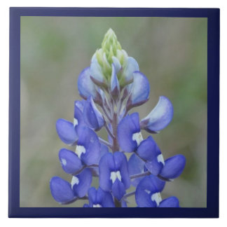 Azulejo De Cerámica Flor simplemente azul