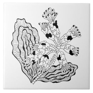 Azulejo De Cerámica Flor Trivet de cerámica/teja de Listakora