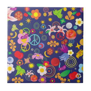 Azulejo De Cerámica Floral de Boho