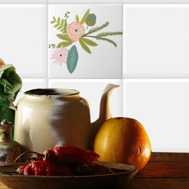 Azulejo De Cerámica Floral y fauna (Subido por el creador)