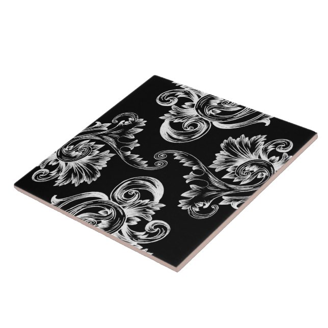 Azulejo De Cerámica Florecimiento de la cosecha (blanco) (Lado)