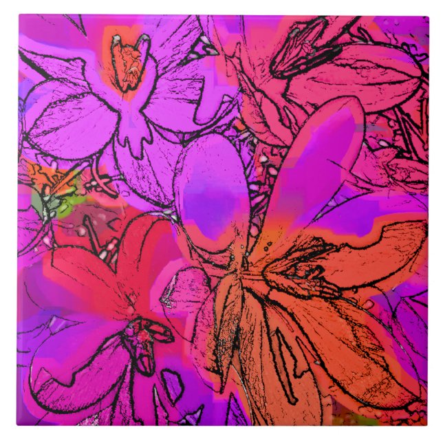 AZULEJO DE CERÁMICA FLORES (Frente)