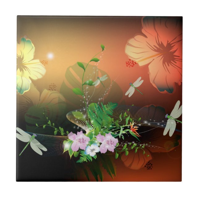 Azulejo De Cerámica Flores (Frente)