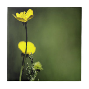 Azulejo De Cerámica Flores amarillas mosaico cerámico
