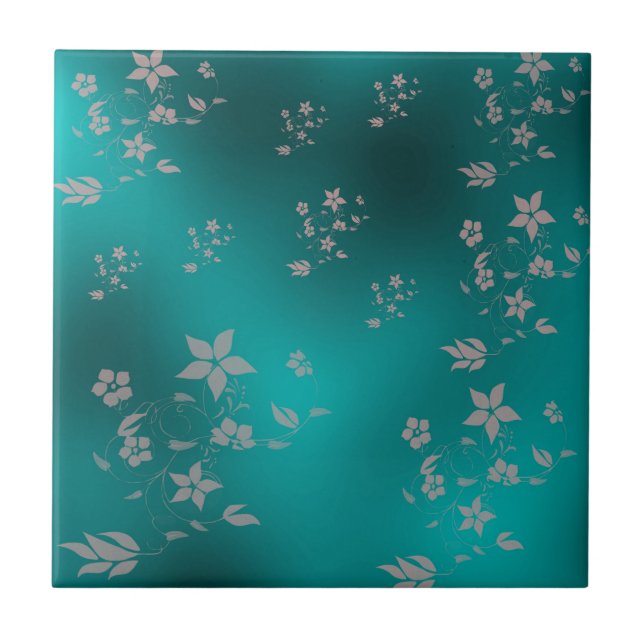 Azulejo De Cerámica Flores asiáticas delicadas (Frente)