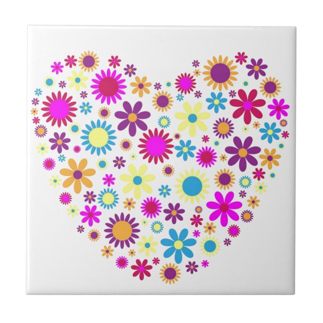 Azulejo De Cerámica Flores benditas (Frente)