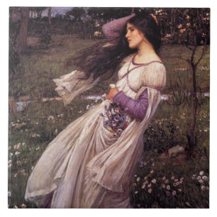 Azulejo De Cerámica Flores de viento por John William Waterhouse, 1902