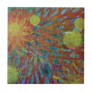 Azulejo De Cerámica Flores del verano