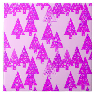 Azulejo De Cerámica Flores modernas árboles de Navidad - orquídea