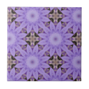 Azulejo De Cerámica Flores Purpura