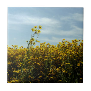 Azulejo De Cerámica Flores silvestres girasoles