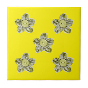 Azulejo De Cerámica Flores verdes de oliva para la cocina