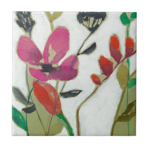Azulejo De Cerámica Flores vívidas I
