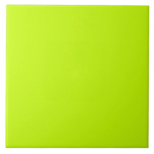 Azulejo De Cerámica Fluorescente Lime Green Neon Yellow Personalizado