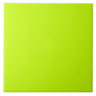 Azulejo De Cerámica Fluorescente Lime Green Neon Yellow Personalizado