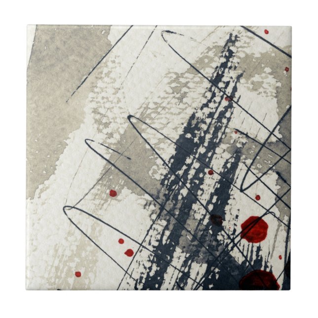 Azulejo De Cerámica Fondo abstracto del grunge, textura de la tinta. 2 (Frente)