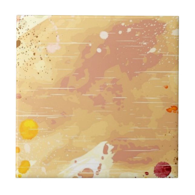 Azulejo De Cerámica fondo de la acuarela (Frente)