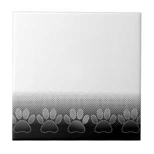 Azulejo De Cerámica Fondo degradado de patas en blanco y negro