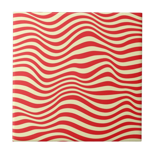 Azulejo De Cerámica Fondo rayado (Frente)