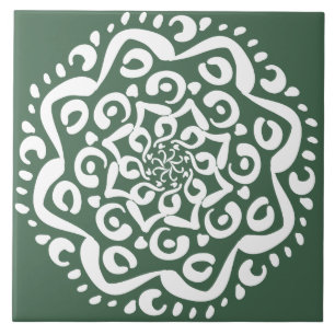Azulejo De Cerámica Forest Mandala