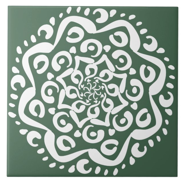 Azulejo De Cerámica Forest Mandala (Frente)