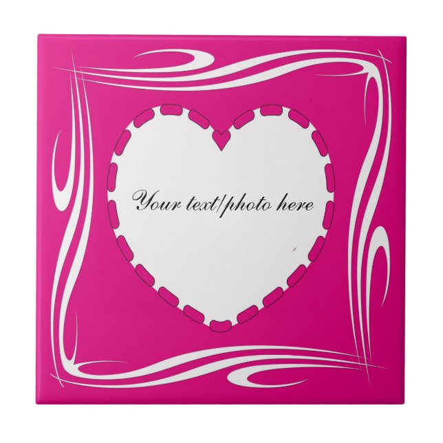 Azulejo De Cerámica Forma cardíaca (Frente)