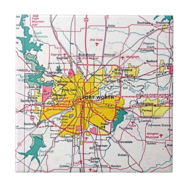 Azulejo De Cerámica Fort Worth (Frente)
