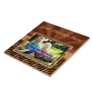 Azulejo De Cerámica Foto de cerámica personalizada Trivet con SU FOTO