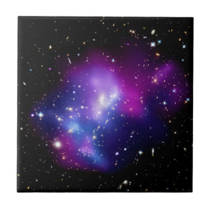 Azulejo De Cerámica Foto del cúmulo de galaxias MACS J0717 en el espac