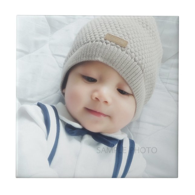 Azulejo De Cerámica Foto personalizado (Frente)