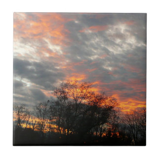 Azulejo De Cerámica Fotografía del paisaje natural del atardecer de in