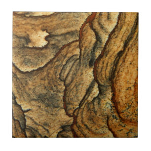 Azulejo De Cerámica Fotografía rara de la macro del jaspe del paisaje