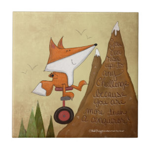 Azulejo De Cerámica Fox Unicyclist-More than a Conquistador