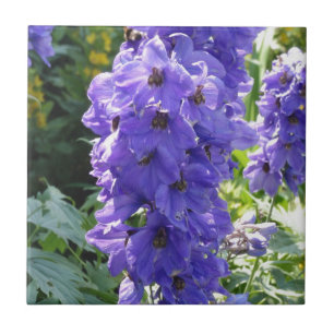 Azulejo De Cerámica Foxglove azul salvaje