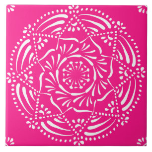 Azulejo De Cerámica Foxglove Mandala