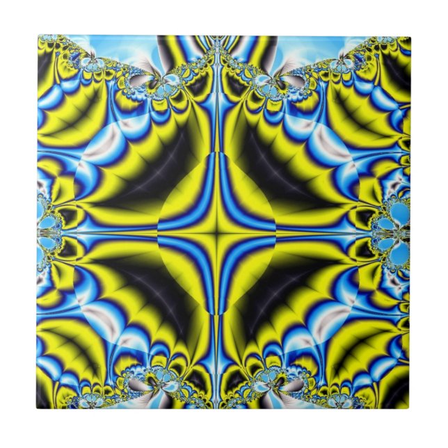 Azulejo De Cerámica Fractal 109 Mosaico (Frente)