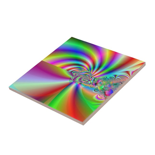 Azulejo De Cerámica Fractal 118 mosaico (Lado)