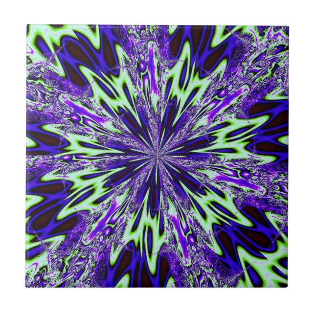 Azulejo De Cerámica Fractal 50 mosaico (Frente)