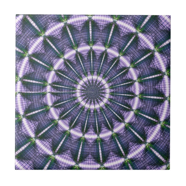 Azulejo De Cerámica Fractal 7 mosaico (Frente)