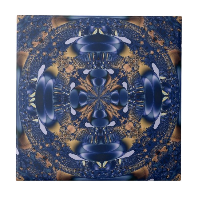 Azulejo De Cerámica Fractal 8 mosaico (Frente)