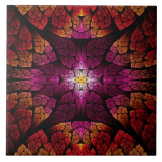 Azulejo De Cerámica Fractal - Azteca - El ojo que todo lo ve