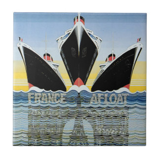 Azulejo De Cerámica France Afloat - Poster de la línea francesa